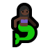 🧜🏿‍♀️ mermaid: dark skin tone display on Windows